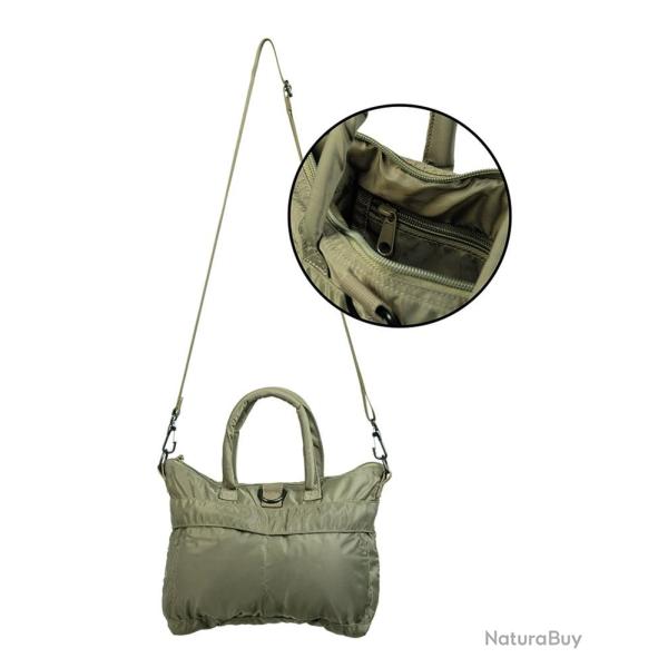 Sacoche type sac � casque d'aviateur Mil-Tec en nylon - Vert olive