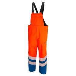 Salopette de pluie Haix TUEBOR EBX GORE-TEX haute visibilit&eacute; - Orange haute visibilit&eacute; / Bleu roi / 