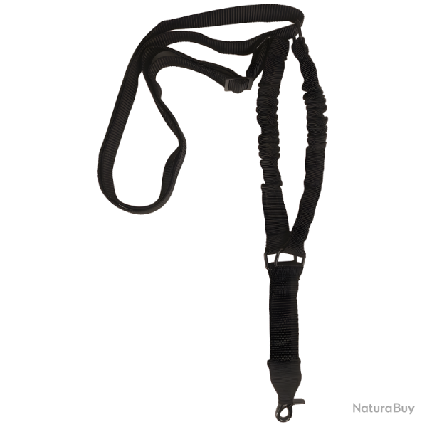Sangle d'arme 1 point Mil-Tec Tactical Bungee polyester enduit - Noir