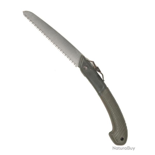 Scie pliante Mil-Tec lame 18 cm en acier au carbone - Vert olive