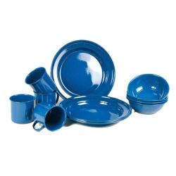 Service de table &eacute;maill&eacute; Mil-Tec 12 pi&egrave;ces - Bleu