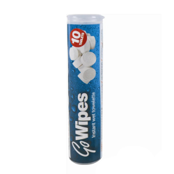 Serviette d&eacute;shydrat&eacute;e Go Wipes BCB - Blanc