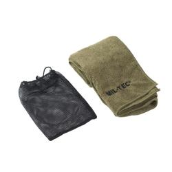 Serviette microfibre Mil-Tec 80 x 40 cm s&eacute;chage rapide - Vert olive