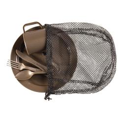 Set de repas Mil-Tec en polycarbonate assiette gobelet 200 ml - Vert olive