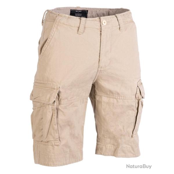Short de combat type US Mil-Tec en coton - Beige / 3XL