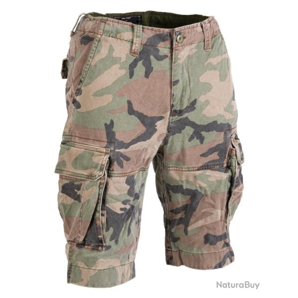 Short de combat type US Mil-Tec en coton - Woodland / XL
