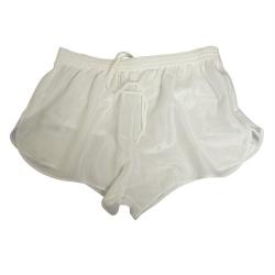 Short de sport de l'arm&eacute;e fran&ccedil;aise en polyamide, stock ancien - Blanc