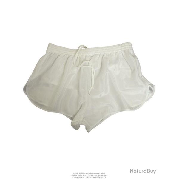 Short de sport de l'arm�e fran�aise en polyamide, stock ancien - Blanc