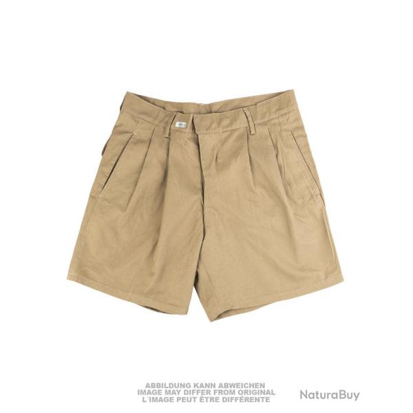 Short en coton de l'arm�e italienne d'occasion, lot de 10 - Beige
