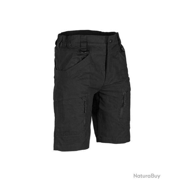 Short Mil-Tec Assault coton 100 % Ripstop avec poches cuisse - Noir / 3XL