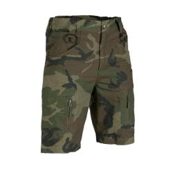 Short Mil-Tec Assault coton 100 % Ripstop avec poches cuisse - Woodland / 3XL
