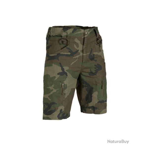Short Mil-Tec Assault coton 100 % Ripstop avec poches cuisse - Woodland / 3XL