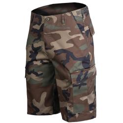 Short tactique Mil-Tec en polycoton 80/20 avec six poches - Woodland / S