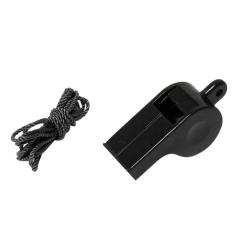 Sifflet de signalisation type US Mil-Tec en ABS avec cordon - Noir