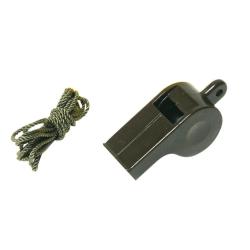 Sifflet de signalisation type US Mil-Tec en ABS avec cordon - Vert olive