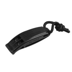 Sifflet Tactical MOLLE Mil-Tec en polyoxym&eacute;thyl&egrave;ne, lot de 2 - Noir