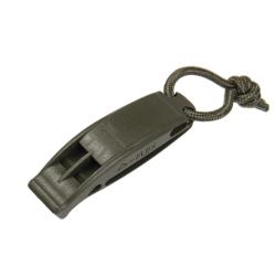 Sifflet Tactical MOLLE Mil-Tec en polyoxym&eacute;thyl&egrave;ne, lot de 2 - Vert olive