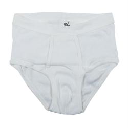 Slip c&ocirc;tel&eacute; Bundeswehr en pur coton de dotation, stock ancien, lot de 20 - Blanc