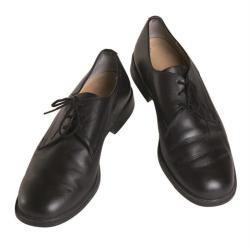 Souliers bas en cuir de la Bundeswehr d'occasion, lot de 10 - Noir