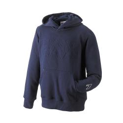Sweat &agrave; capuche enfant Haix 100 % coton logo en relief - Bleu marine / 98/104