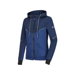 Sweat &agrave; capuche femme Haix Zip Hoodie polyester extensible - Bleu marine / Bleu / M