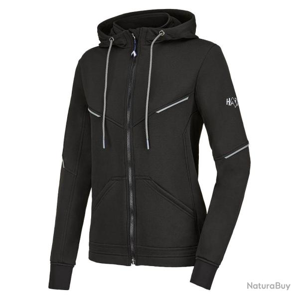 Sweat � capuche Haix Zip Hoodie polyester extensible - Noir / 4XL