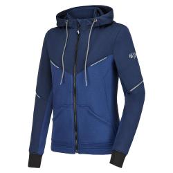 Sweat &agrave; capuche Haix Zip Hoodie polyester extensible - Bleu marine / Bleu / XL