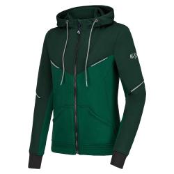 Sweat &agrave; capuche Haix Zip Hoodie polyester extensible - Vert / Vert olive / XS