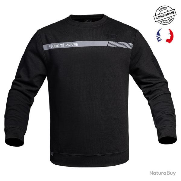Sweat A10 Equipment S�CU-ONE S�curit� Priv�e en 65 % polyester - Noir / M