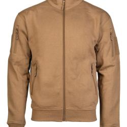 Sweat tactique Mil-Tec en molleton coton polyester &agrave; glissi&egrave;re - Coyote / L