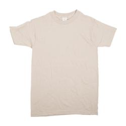 T-shirt de dotation type US en pur coton, stock ancien jamais - Beige