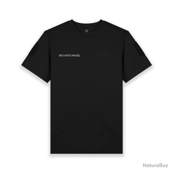 T-shirt de s�curit� priv�e GK Safetek coton card� 160 g/m� - Noir / S