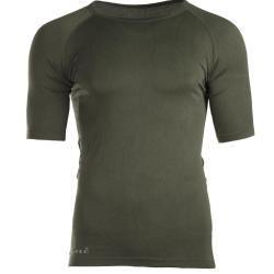 T-shirt de sport Mil-Tec en nylon et &eacute;lasthanne, coupe pr&egrave;s - Vert olive / S