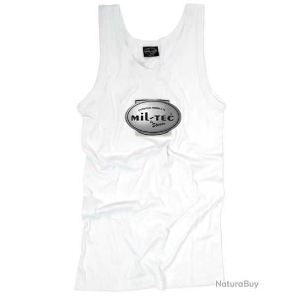 T-shirt de sport type Bundeswehr Mil-Tec en coton jersey - Blanc / L