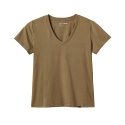 T-shirt femme 5.11 Tactical Elevate V-Neck en jersey coton - Covert Green / M