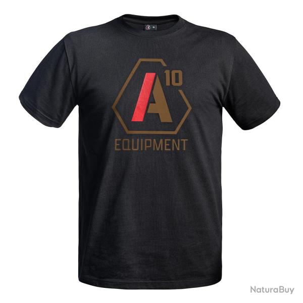 T-shirt imprim� A10 Equipment SIGNATURE GEN 1 en 100 % coton - Logo Tan/rouge / S