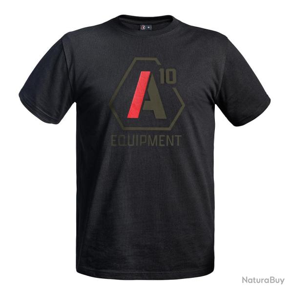T-shirt imprim� A10 Equipment SIGNATURE GEN 1 en 100 % coton - Logo Vert olive/rouge / XS