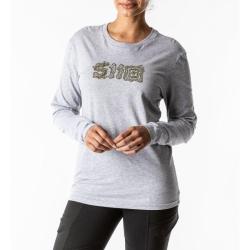 T-shirt manches longues femme 5.11 Tactical Sticks And Stones - Gris chin&eacute; / S