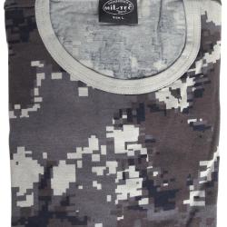 T-shirt Mil-Tec en maille extensible - Black Digital / S