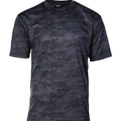 T-shirt Mil-Tec en maille filet polyester respirante &agrave; s&eacute;chage - Dark Camo / L