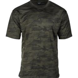 T-shirt Mil-Tec en maille filet polyester respirante &agrave; s&eacute;chage - Woodland / XL