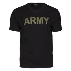 T-shirt Mil-Tec imprim&eacute; ARMY en coton et viscose, jersey - Noir / S