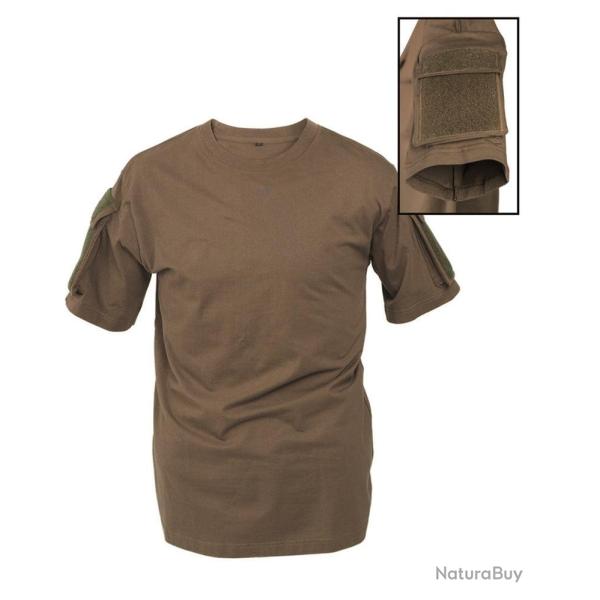 T-shirt tactique Mil-Tec en 100 % coton avec poches - Vert olive / 3XL
