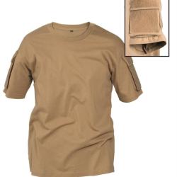 T-shirt tactique Mil-Tec en 100 % coton avec poches - Coyote / 3XL