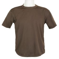 T-shirt technique Coolmax de l'arm&eacute;e britannique d'occasion, lot de 5 - Marron