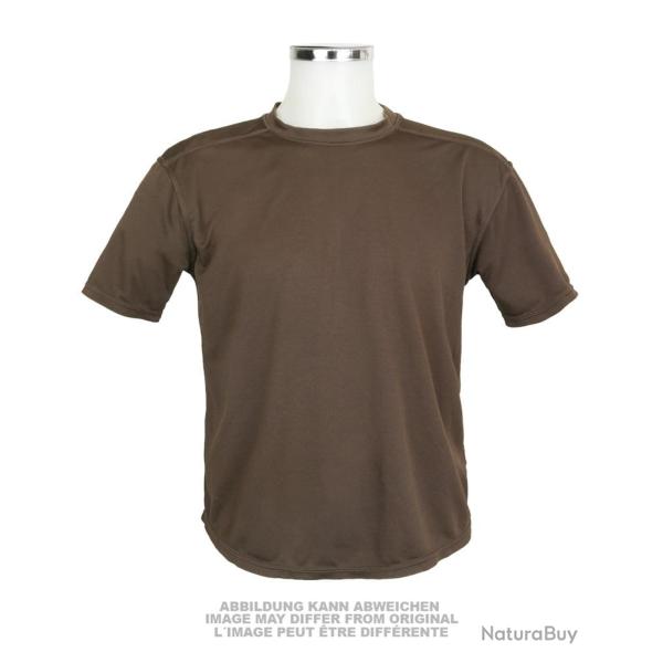 T-shirt technique Coolmax de l'arm�e britannique d'occasion, lot de 5 - Marron