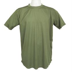 T-shirt technique Coolmax de l'arm&eacute;e britannique d'occasion, lot de 5 - Vert