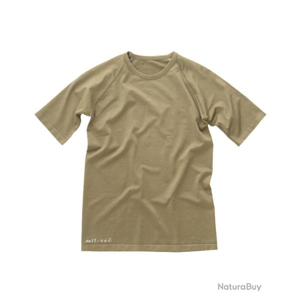 T-shirt technique Mil-Tec Sports en nylon et �lasthanne - Coyote / S