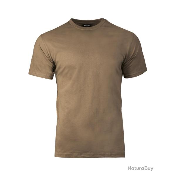 T-shirt uni type US Mil-Tec en coton jersey - Coyote / L