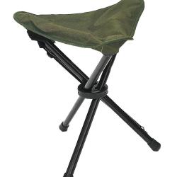 Tabouret pliant tr&eacute;pied Mil-Tec en polyester Oxford - Vert olive